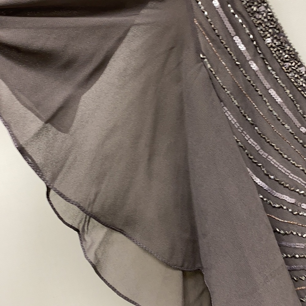 JKARA flutter sleeves fit and flare beaded bodice long gown - Picture 3 of 7